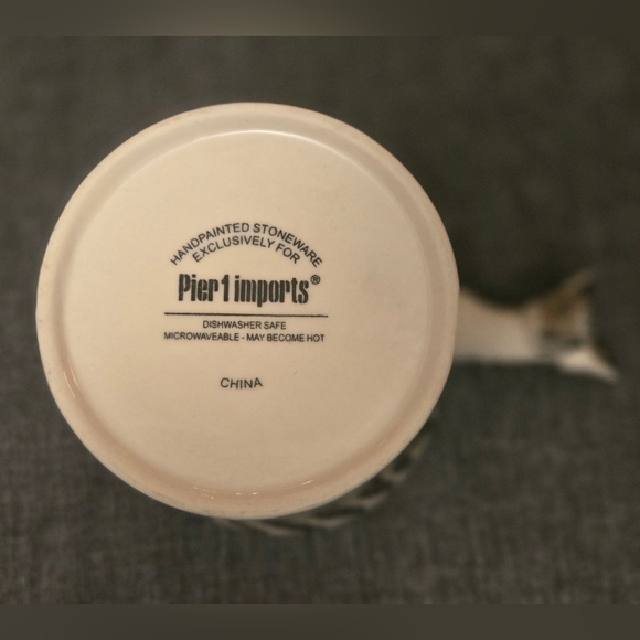 Zebra Sculpted 3D Coffee Mug Hand Painted Stoneware Black & White - Picture 3 of 5